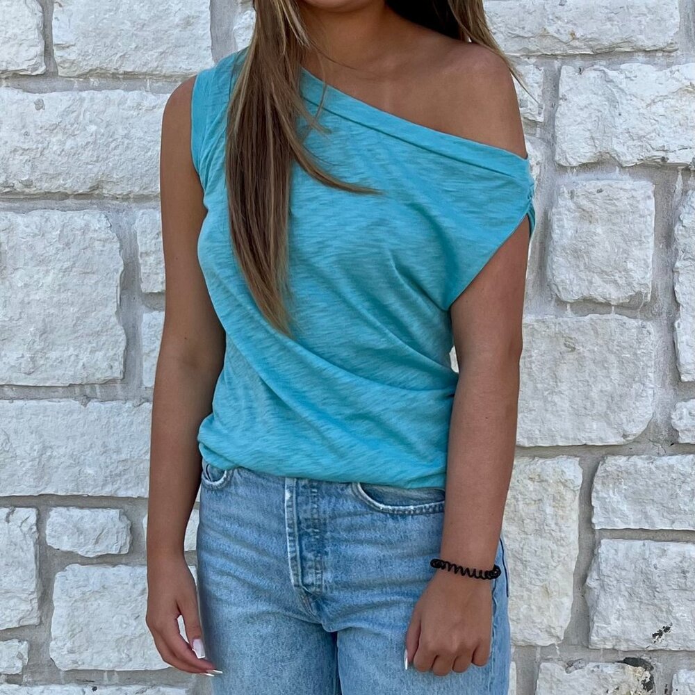 Slub Off The Shoulder Tee